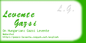 levente gazsi business card